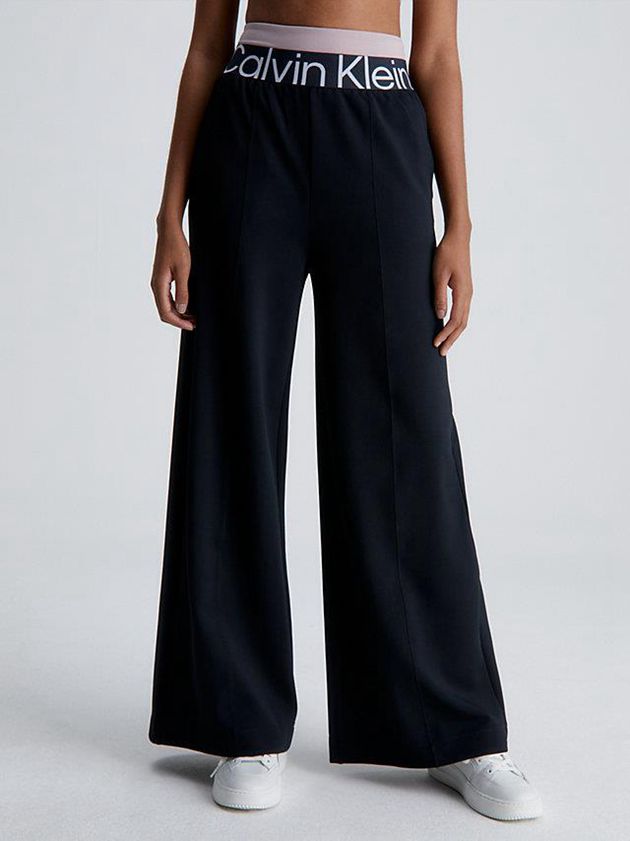 Calvin Klein USA Wide Leg Womens Pants Black 5908176-JV